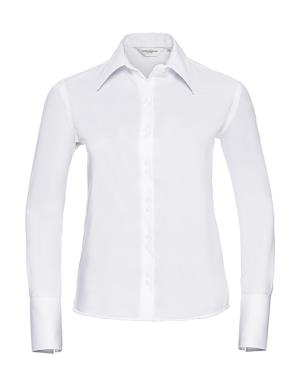 Dámska blúzka "bez žehlenia" s dlhými rukávmi, 000 White