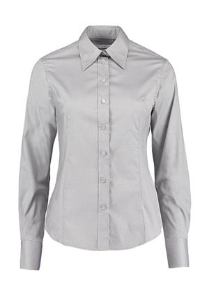 Dámska blúzka s dlhými rukávmi Corporate Oxford, 713 Silver Grey