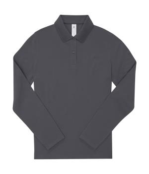 Dámska polokošeľa s dlhými rukávmi My Polo 210, 128 Dark Grey