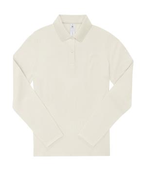 Dámska polokošeľa s dlhými rukávmi My Polo 180 LS, 002 Off White