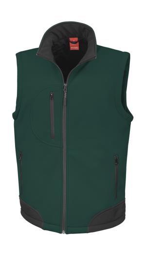 Pánska vesta  Softshell, 562|Bottle/Black