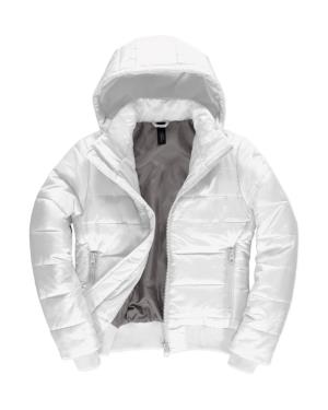 Dámska bunda s kapucňou Superhood, 072 White/Warm Grey