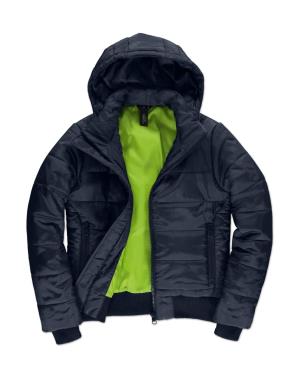 Dámska bunda s kapucňou Superhood, 270 Navy/Neon Green