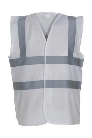 Bezpečnostná vesta s reflexnými popruhmi, 000 White