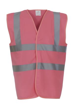 Bezpečnostná vesta s reflexnými popruhmi, 419 Pink