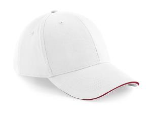 6 panelová šiltovka Athleisure, 064 White/Classic Red