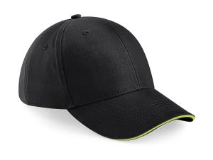 6 panelová šiltovka Athleisure, 157 Black/Lime Green
