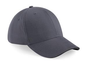 6 panelová šiltovka Athleisure, 160 Graphite Grey/Black