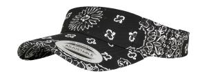 Bandana Print Visor , 101 Black