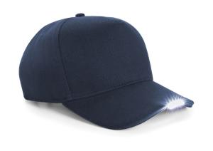 5 panelová šiltovka so zahnutým šiltom a LED svetlom Trap, 201 French Navy