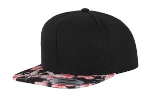 Kvetinová 6-panelová šiltovka Snapback, 400 Red