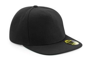 5 panelová šiltovka snapback Flat Peak, 165 Black/Black/Black