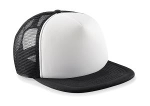 5 panelová šiltovka sieťovaná Vintage, 150 Black/White