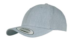 6-panelová šiltovka Curved Classic, 123 Heather Grey