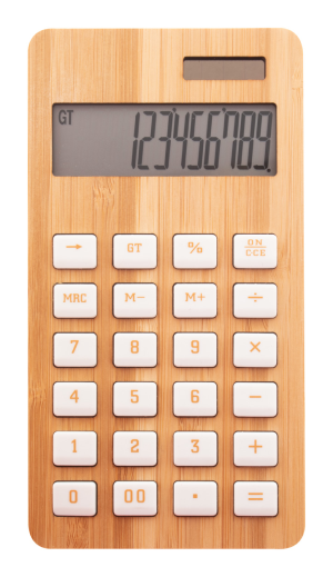 Kalkulačka z bambusu BooCalc, prírodná