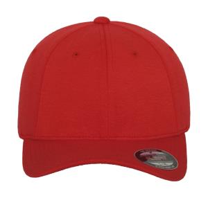 6 panelová šiltovka so zahnutým šiltom Double Jersey, 400 Red