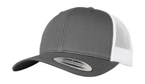 Dvojfarebná 6-panelová šiltovka  Retro Trucker, 168 Dark Grey/White