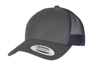 Dvojfarebná 6-panelová šiltovka  Retro Trucker, 187 Charcoal/Navy