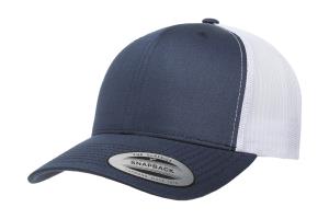 Dvojfarebná 6-panelová šiltovka  Retro Trucker, 254 Navy/White