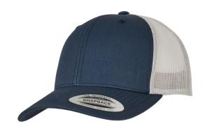 Dvojfarebná 6-panelová šiltovka  Retro Trucker, 256 Navy/Silver