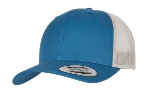 Dvojfarebná 6-panelová šiltovka  Retro Trucker, 352 Steel Blue/Silver