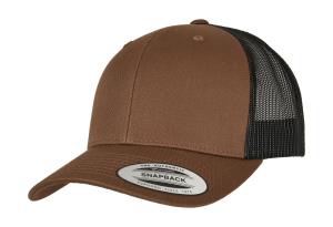 Dvojfarebná 6-panelová šiltovka  Retro Trucker, 764 Coyote Brown/Black