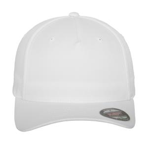 5 panelová šiltovka so zahnutým šiltom Fitted Baseball, 000 White