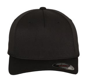 5 - panelová šiltovka so zahnutým šiltom Fitted Baseball, 101 Black