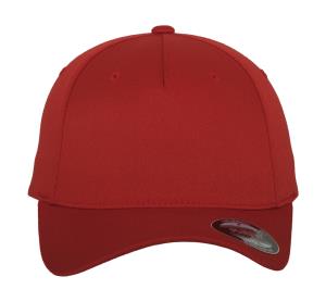 5 panelová šiltovka so zahnutým šiltom Fitted Baseball, 400 Red