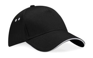 5-panelová šiltovka z bavlny Ultimate, 155 Black/Light Grey