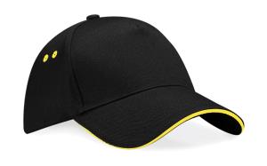 5-panelová šiltovka z bavlny Ultimate, 168 Black/Yellow