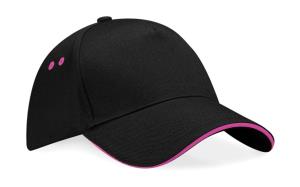 Šiltovka Ultimate 5 Panel so šiltom  Sandwich, 170 Black/Fuchsia