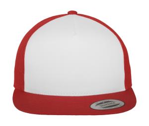 5 panelová šiltovka s rovným šiltom Rec, 480 Red/White/Red