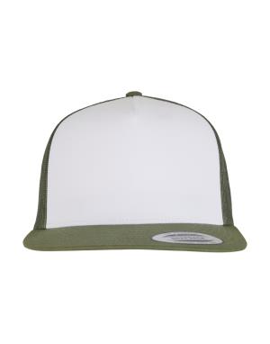 5 panelová šiltovka s rovným šiltom Rec, 581 Olive/White/Loden