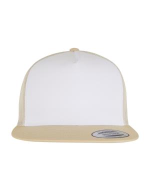 5 panelová šiltovka s rovným šiltom Trucker, 680 Gold/White/Beige