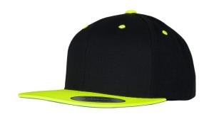 6 - panelová šiltovka s rovným šiltom Com, 146 Black/Neon Yellow