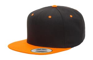 6 - panelová šiltovka s rovným šiltom Com, 155 Black/Neon Orange