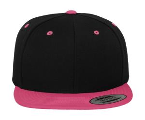 6 panelová šiltovka s rovným šiltom Com, 156 Black/Neon Pink
