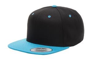 6 panelová šiltovka s rovným šiltom Com, 157 Black/Teal