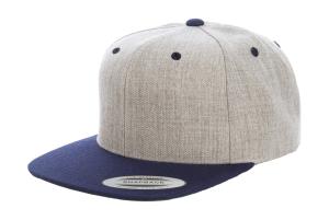 6 panelová šiltovka s rovným šiltom Com, 162 Heather/Navy