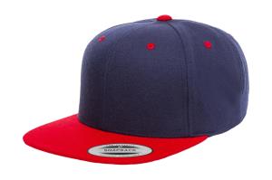6 - panelová šiltovka s rovným šiltom Com, 253 Navy/Red