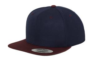 6 - panelová šiltovka s rovným šiltom Com, 255 Navy/Maroon