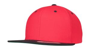 6 - panelová šiltovka s rovným šiltom Com, 451 Red/Black
