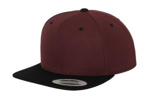 6 panelová šiltovka s rovným šiltom Com, 452 Maroon/Black