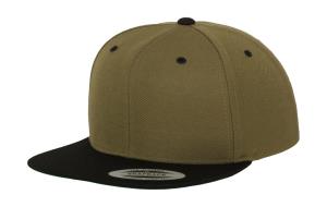 6 panelová šiltovka s rovným šiltom Com, 570 Olive/Black