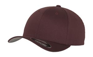 6 panelová šiltovka so zahnutým šiltom Wooly, 445 Maroon