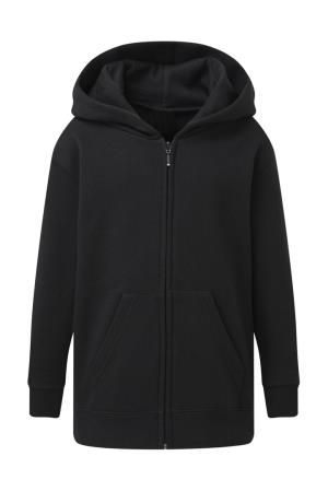 Detská mikina s kapucňou a zipsom Zac, 101 Black