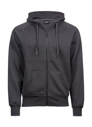 Pánska mikina s kapucňou a zipsom Twine, 128 Dark Grey