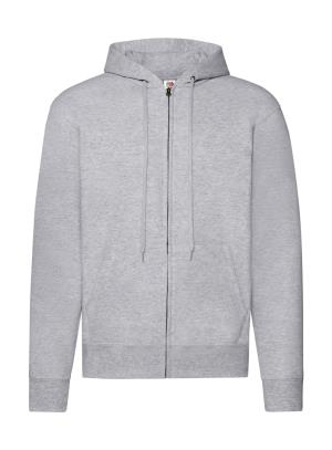 Pánska mikina s kapucňou a zipsom Classic, 123 Heather Grey