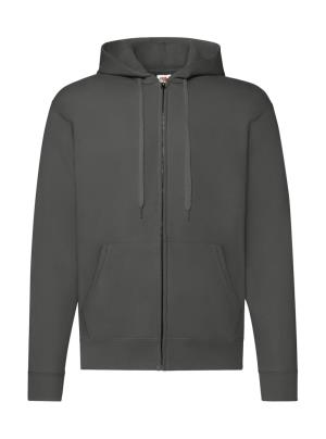 Pánska mikina s kapucňou a zipsom Classic, 135 Light Graphite